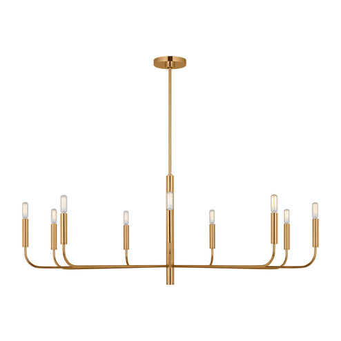 Brianna Nine Light Chandelier in Burnished Brass (454|EC1319BBS) Brianna Nine Light Chandelier in Burnished Brass (454|EC1319BBS)