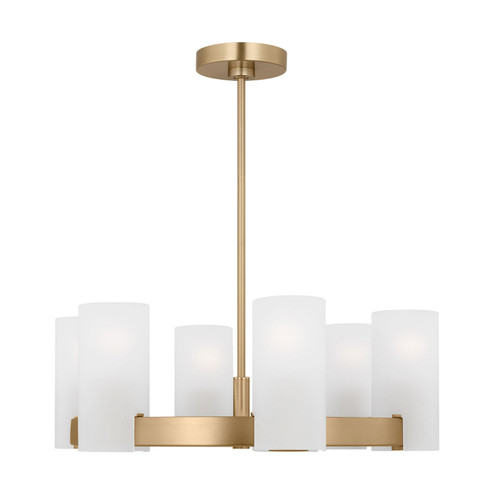 Rhode Six Light Chandelier in Satin Brass (454|DJC1156SB)