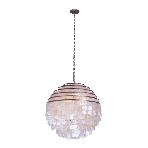Sphere Six Light Pendant in Pearlized Antique Brass (33|521156PAB) Sphere Six Light Pendant in Pearlized Antique Brass (33|521156PAB)