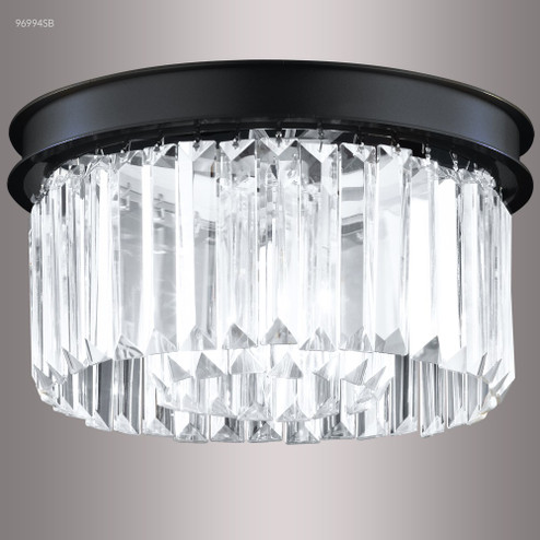 Contemporary Europa Two Light Flush Mount in Satin Black (64|96994SB22)