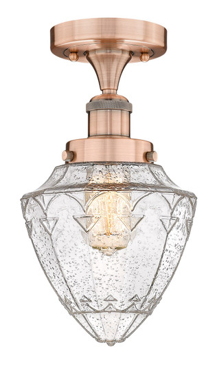 Edison LED Semi-Flush Mount in Antique Copper (405|616-1F-AC-G664-7)