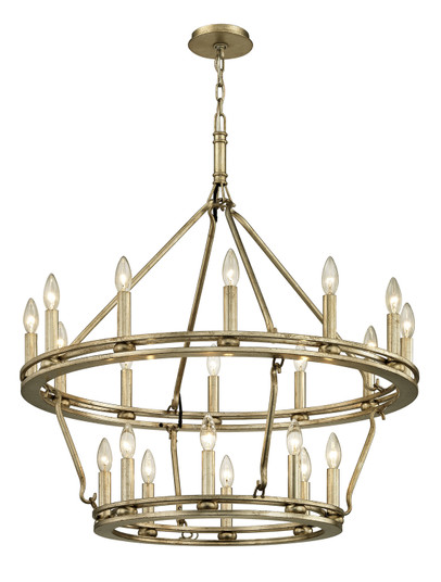 Sutton 20 Light Chandelier in Champagne Silver Leaf (67|F6248-CPL)