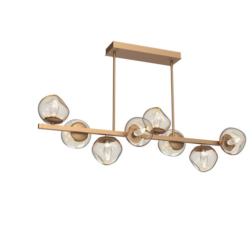 Luna LED Chandelier in Novel Brass (404|PLB0095-T8-NB-GA-001-L3)