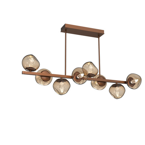 Luna LED Chandelier in Burnished Bronze (404|PLB0095-T8-BB-GB-001-L3)