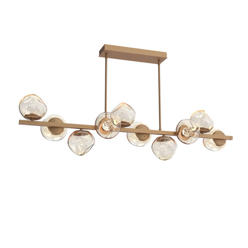 Luna LED Chandelier in Novel Brass (404|PLB0095-T0-NB-FA-001-L3)