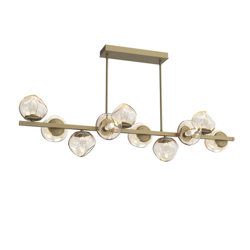 Luna LED Chandelier in Gilded Brass (404|PLB0095-T0-GB-GA-001-L3)