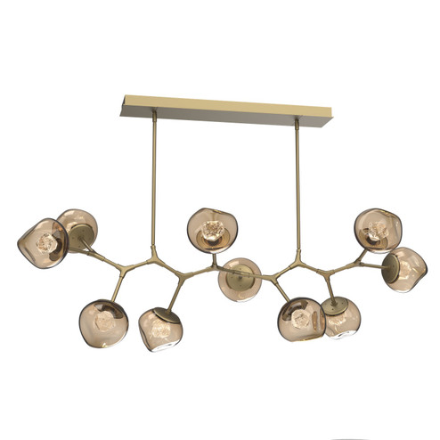 Luna LED Chandelier in Gilded Brass (404|PLB0095-BC-GB-ZB-001-L1)