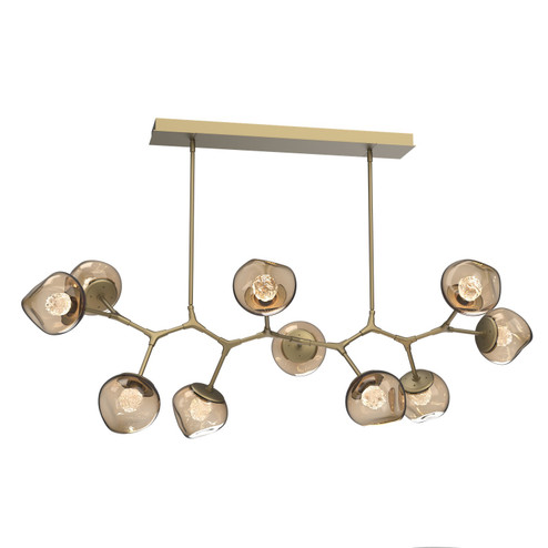 Luna LED Chandelier in Gilded Brass (404|PLB0095-BC-GB-FB-001-L1)