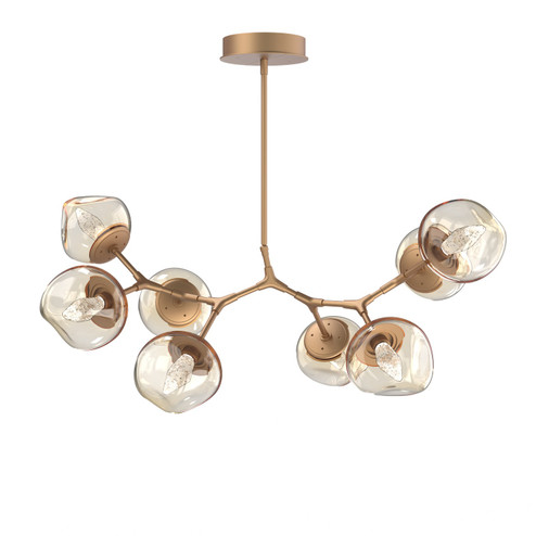 Luna LED Chandelier in Novel Brass (404|PLB0095-BB-NB-GA-001-L3)