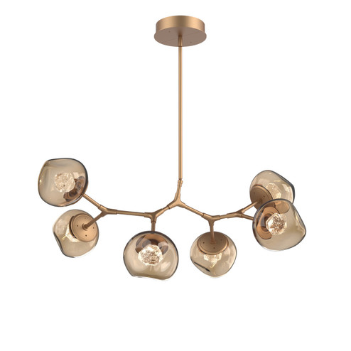 Luna LED Chandelier in Novel Brass (404|PLB0095-BA-NB-ZB-001-L3)