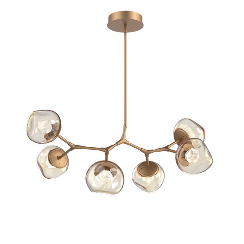 Luna LED Chandelier in Novel Brass (404|PLB0095-BA-NB-ZA-001-L3)