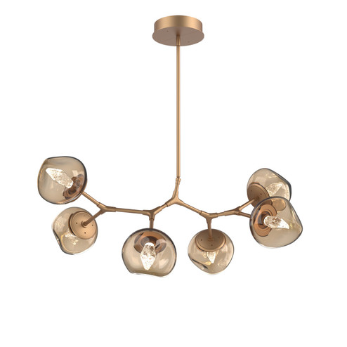 Luna LED Chandelier in Novel Brass (404|PLB0095-BA-NB-GB-001-L3)