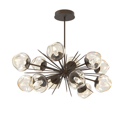 Luna LED Chandelier in Flat Bronze (404|PLB0095-0D-FB-GA-001-L3)