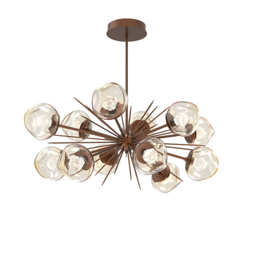 Luna LED Chandelier in Burnished Bronze (404|PLB0095-0D-BB-ZA-001-L3)