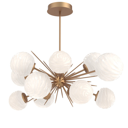 Gaia LED Chandelier in Novel Brass (404|PLB0092-0D-NB-WL-001-L3)