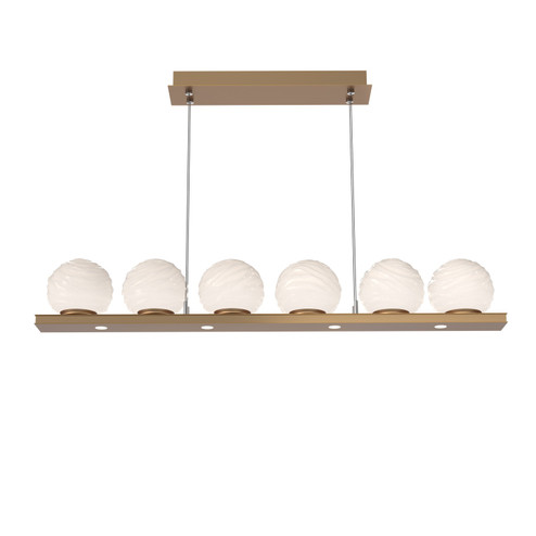 Gaia LED Linear Pendant in Novel Brass (404|PLB0092-0B-NB-WL-CA1-L3)