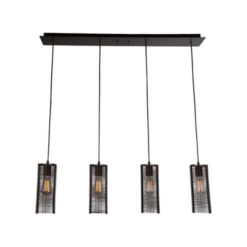 Downtown Mesh Four Light Linear Pendant in Novel Brass (404|PLB0020-04-NB-0-C01-E2)