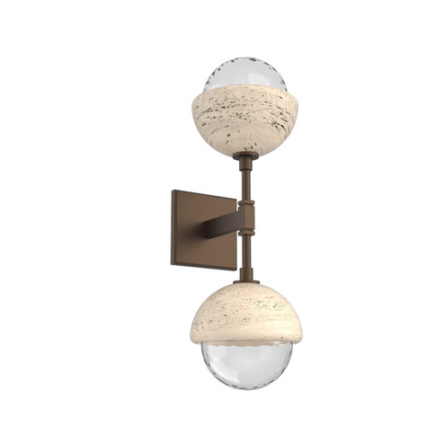 Cabochon LED Wall Sconce in Flat Bronze (404|IDB0093-02-FB-TC-L1)