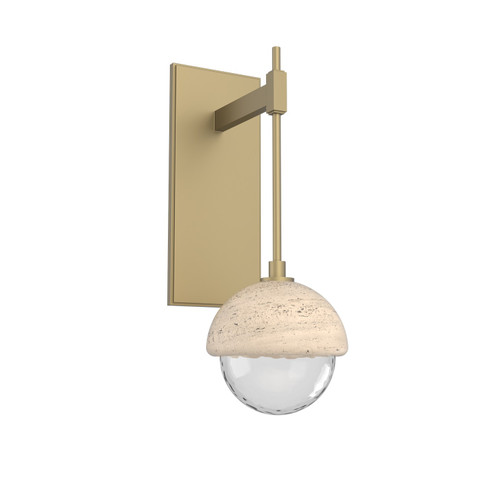 Cabochon LED Wall Sconce in Gilded Brass (404|IDB0093-01-GB-TC-L1)