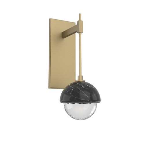 Cabochon LED Wall Sconce in Gilded Brass (404|IDB0093-01-GB-BC-L3)