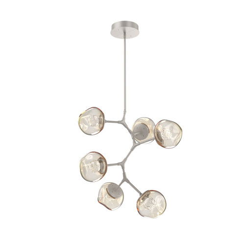 Luna LED Chandelier in Beige Silver (404|CHB0095-VA-BS-FA-001-L3)
