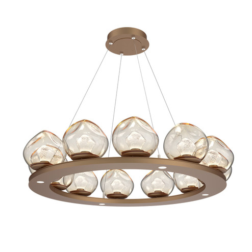 Luna LED Chandelier in Novel Brass (404|CHB0095-0C-NB-ZA-CA1-L3)