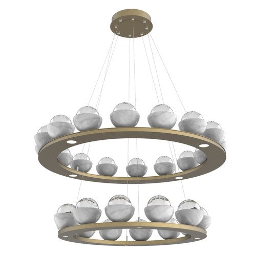 Cabochon LED Chandelier in Gilded Brass (404|CHB0093-2B-GB-WC-CA1-L3)