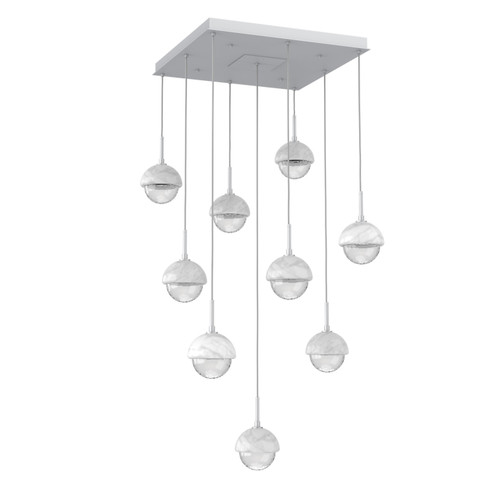 Cabochon LED Chandelier in Classic Silver (404|CHB0093-09-CS-WC-C01-L1)