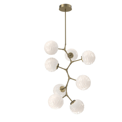 Gaia LED Chandelier in Gilded Brass (404|CHB0092-VB-GB-WL-001-L3)