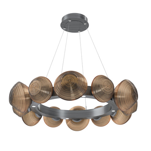 Mesa LED Chandelier in Gunmetal (404|CHB0089-36-GM-B-CA1-L3)