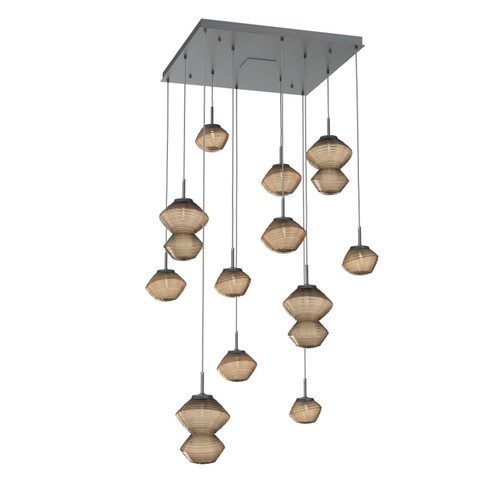 Mesa LED Chandelier in Gunmetal (404|CHB0089-12-GM-B-C01-L3)