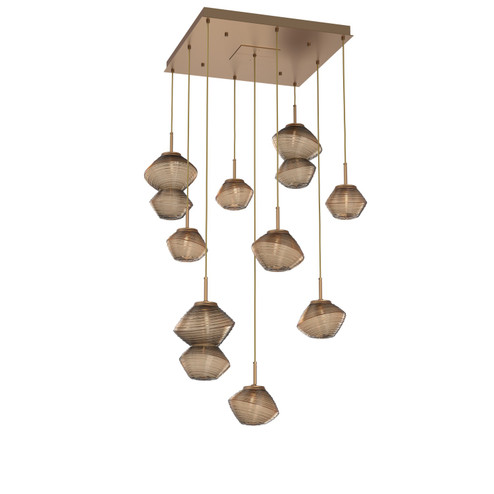 Mesa LED Chandelier in Novel Brass (404|CHB0089-09-NB-B-C01-L1)