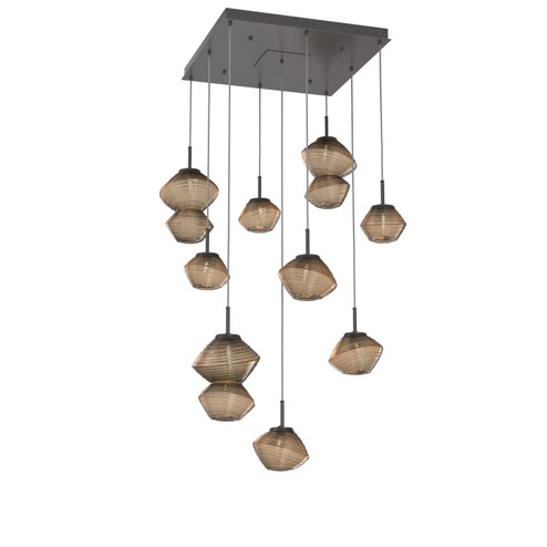 Mesa LED Chandelier in Graphite (404|CHB0089-09-GP-B-C01-L3)