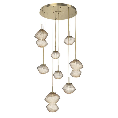 Mesa LED Chandelier in Heritage Brass (404|CHB0089-08-HB-A-C01-L1)