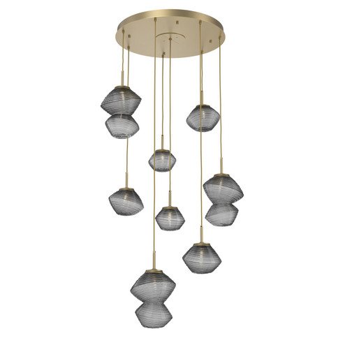 Mesa LED Chandelier in Gilded Brass (404|CHB0089-08-GB-S-C01-L3)
