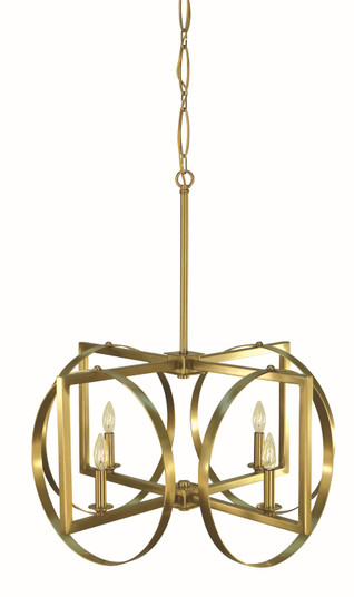 Olivia Four Light Chandelier in Brushed Brass (8|5862 BR)