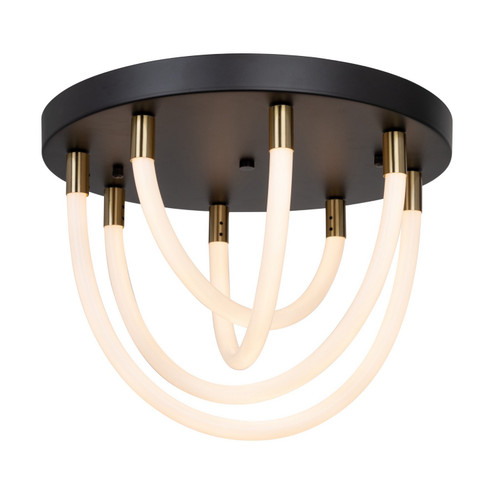 Cascata LED Flush Mount in Black and Brushed Brass (78|AC6811BK)