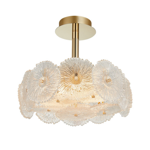 Bloom Six Light Semi-Flush Mount in Brass (78|AC11965BR)