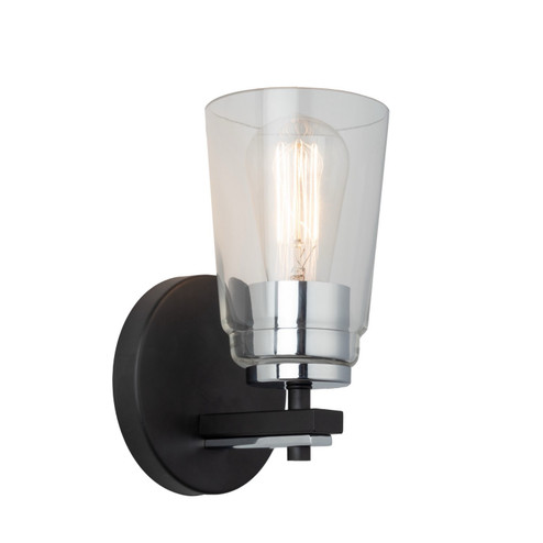 Essex One Light Bathroom in Black and Chrome (78|AC11931NB)