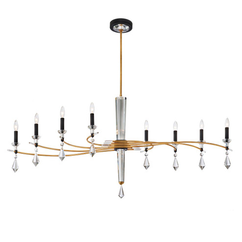 Tempest Eight Light Chandelier in Soft Silver/Black (53|S5608-710/18R)