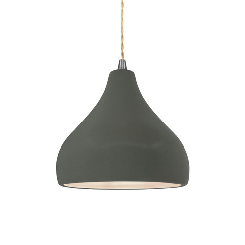 Radiance One Light Pendant in Pewter Green (102|CER-6560-PWGN-NCKL-BEIG-TWST)