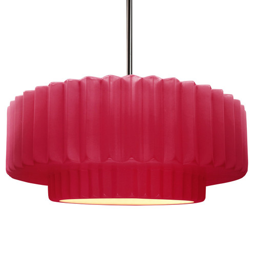 Radiance One Light Pendant in Cerise (102|CER-6555-CRSE-NCKL-RIGID)