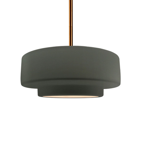 Radiance One Light Pendant in Pewter Green (102|CER-6543-PWGN-BRSS-RIGID)
