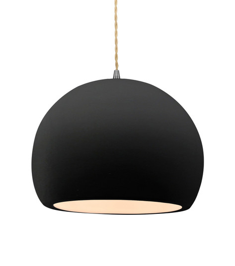 Radiance One Light Pendant in Carbon - Matte Black (102|CER-6535-CRB-NCKL-BEIG-TWST)