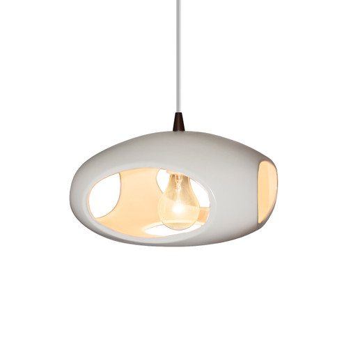 Radiance One Light Pendant in Greco Travertine (102|CER-6440-TRAG-ABRS-BEIG-TWST)