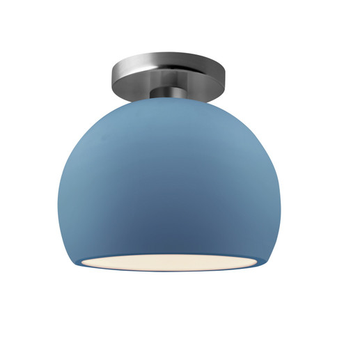 Radiance One Light Semi-Flush Mount in Sky Blue (102|CER-6350-SKBL-NCKL)