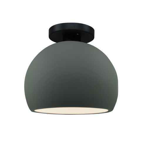 Radiance One Light Semi-Flush Mount in Pewter Green (102|CER-6350-PWGN-MBLK)