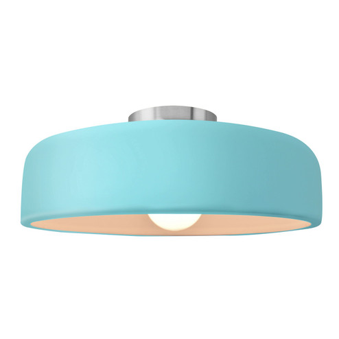 Radiance One Light Semi-Flush Mount in Reflecting Pool (102|CER-6345-RFPL-NCKL)