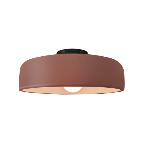 Radiance One Light Semi-Flush Mount in Canyon Clay (102|CER-6343-CLAY-MBLK)