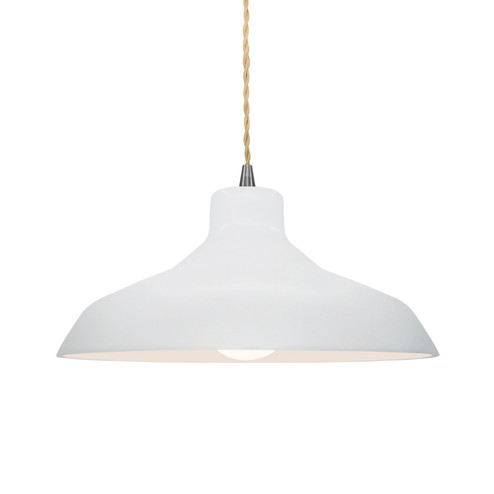 Radiance One Light Pendant in Greco Travertine (102|CER-6263-TRAG-CROM-WTCD)